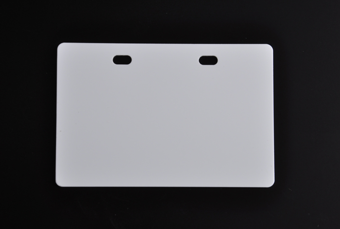 PVC標牌60*90mm雙孔，可打印標牌